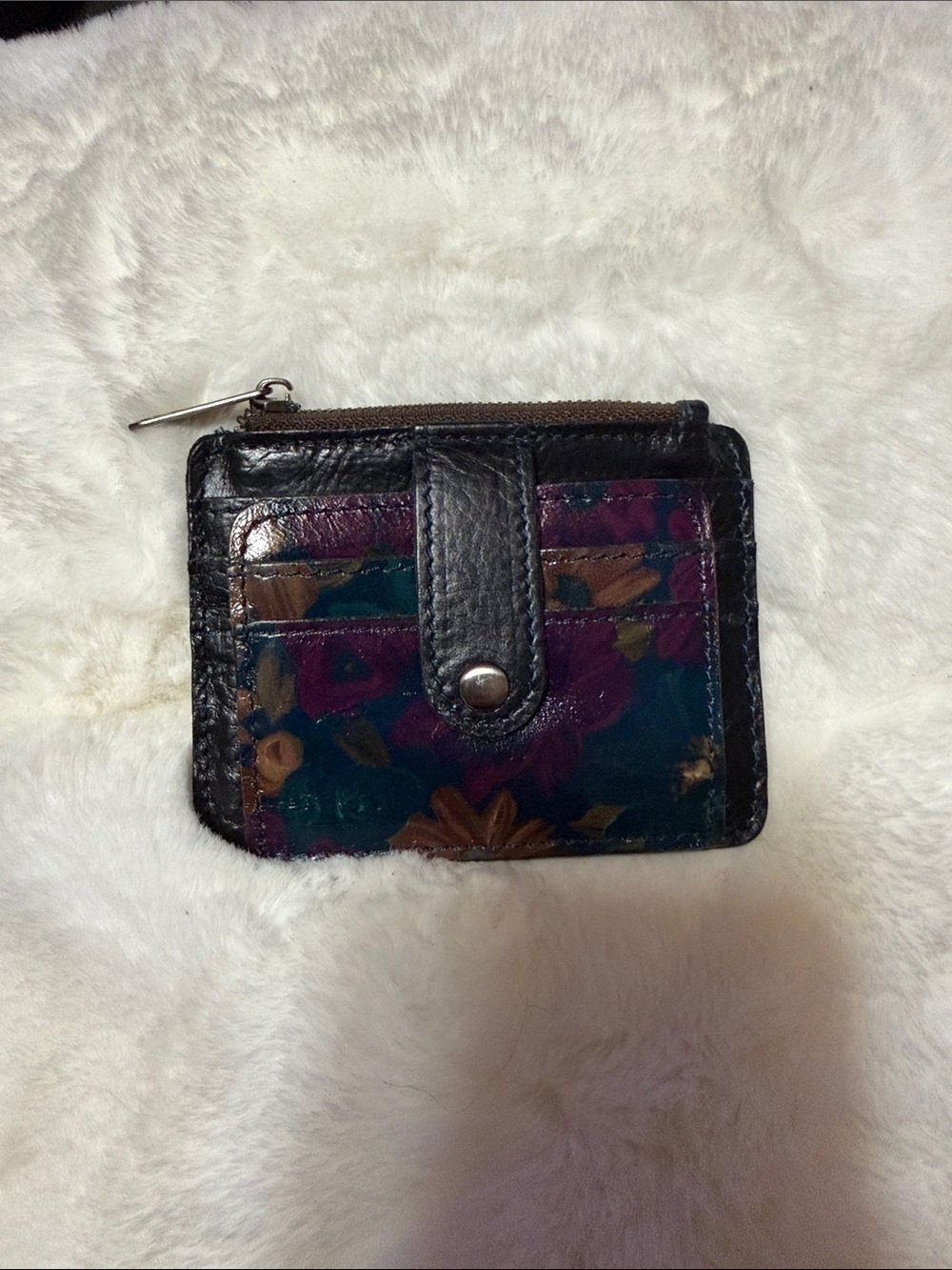 Patricia Nash Credit Card Holder With Zipper Pouch 4.5x3.5x.25
